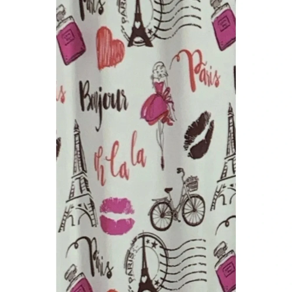 Soho Living Paris Kiss Eiffel Tower French‎ Shower Curtain Parisian 72